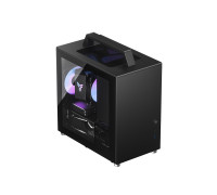 Корпус Jonsbo,  T8 PLUS Black,  Mini-Tower,  ITX,  Type-C,  USB 3.0*1,  1*140мм. Высота процессорного куле