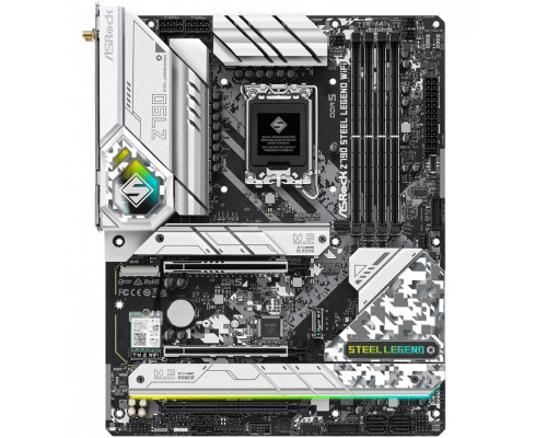 Мат. плата Asrock Z790 STEEL LEGEND WIFI, LGA1700 4xDDR5 8xSATA RAID 5xM.2 HDMI DP ATX