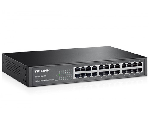 Коммутатор TP-Link, TL-SF1024D, Ethernet RJ45, 24x Ethernet 100 Мбит/с, Auto MDI/MDIX