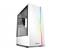 Корпус Sharkoon RGB Slider White,  ATX, Micro ATX,  USB3.0x2,  USB2.0x1,  3, 5"x2,  2, 5"x5,  1x120мм,  RGB,  W