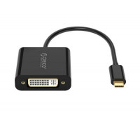 Адаптер ORICO XD-125-BK-BP,  Вход:USB Type-C,  Выход:1xDVI,  чёрный