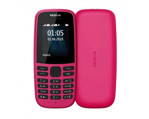 Сотовый телефон Nokia 105 1.4 TFT,   1 SIM,  8Mb пямять,  FM-радио,  800 мАч Розовый