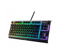 Клавиатура SteelSeries,  Apex 3 TKL US,  64831,  Игровая,  Мембранные клавиши,  IP32,  USB,  Подсветка RGB