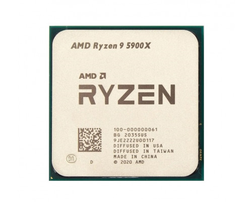 Процессор AMD Ryzen 9 5900X 3, 7ГГц (4, 8ГГц Turbo) OEM,  Pinnacle Ridge 12-ядер 24 потоков,  6MB L2,  64