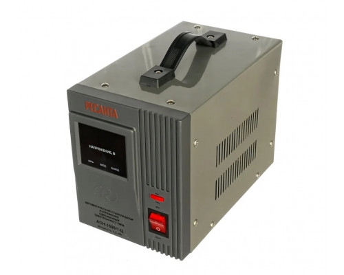 Стабилизатор напряжения Ресанта АСН-1500, 1-Ц,  релейный,  мощность 1.5кВт,  140-260В,  Темно-серый
