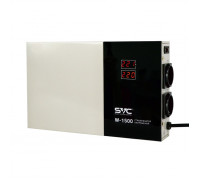 Стабилизатор SVC, W-1500,1500Вт, LED- дисплей, 50Гц, Индикация режимов работы, Диапазон:140-260В, Че