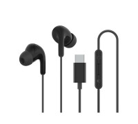 Наушники Xiaomi Type-C Earphones Black (M2413E1),  12.4 мм драйвер,  Type-C,  Длина кабеля 1250 мм,  Гро