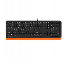 Клавиатура A4 Tech,  FK-10-ORANGE Fstyler,  USB,  Анг, Рус, Каз,  Чёрно-оранжевая