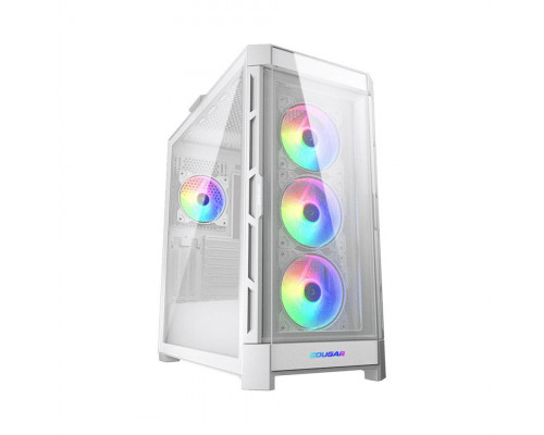 Корпус Hec Cougar, Duoface Pro RGB White CGR-5AD1W-RGB, CEB/ATX/Micro ATX/Mini ITX, USB 1*Type C/2*3