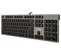 Клавиатура A4 Tech,  KV-300H,  USB,  Анг, Рус, Каз,  USB Хаб,  Металлик