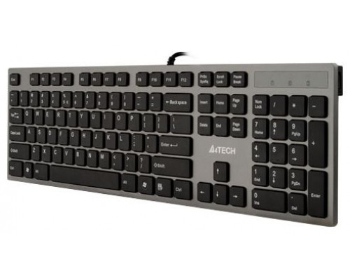Клавиатура A4 Tech KV-300H, USB, количество клавиш 104, Анг/Рус/Каз, USB Хаб, чёрный-серый
