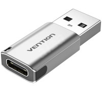 Переходник Vention CDPH0, USB to Type-C, серый