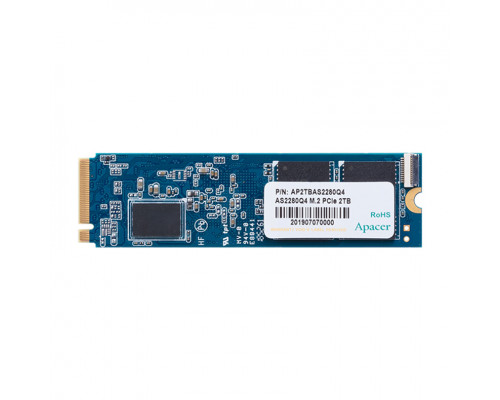 Винчестер SSD Apacer AS2280Q4, 2TB, NVMe M2, R5000 Mb/s, W4400 Mb/s, AP2TBAS2280Q4-1, PCIe 3.0x4