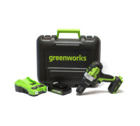 Дрель-шуруповерт аккумуляторная Greenworks,  3704107UA (GD24DD60K2),  24V,  c 1хАКБ 2 Ач и ЗУ в кейсе