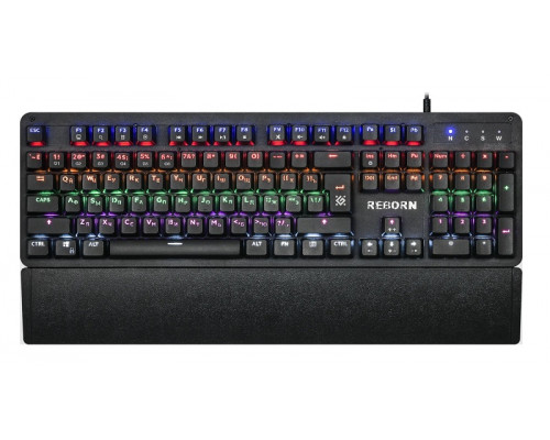 Клавиатура Defender, Reborn GK-165DL, игровая, USB, Анг, Рус, Каз, Радужная подсветка, Черный
