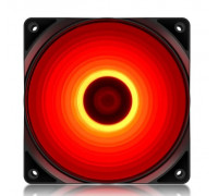 Вентилятор Deepcool, RF 120R, 120 мм LED Red, Molex, 3pin, Габариты 120х120х25мм, Чёрный