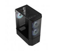 Корпус AeroCool Quantum Mesh-G-BK-v3,  Panel, USB 1*3.0, 2*2.0,  HD-Audio+Mic,  Кулер 3*12см RGB,  158 мм